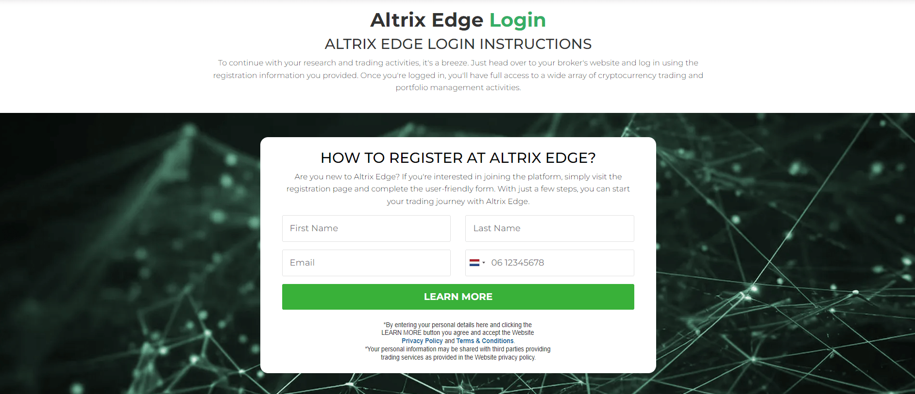 Altrix Edge pålogging