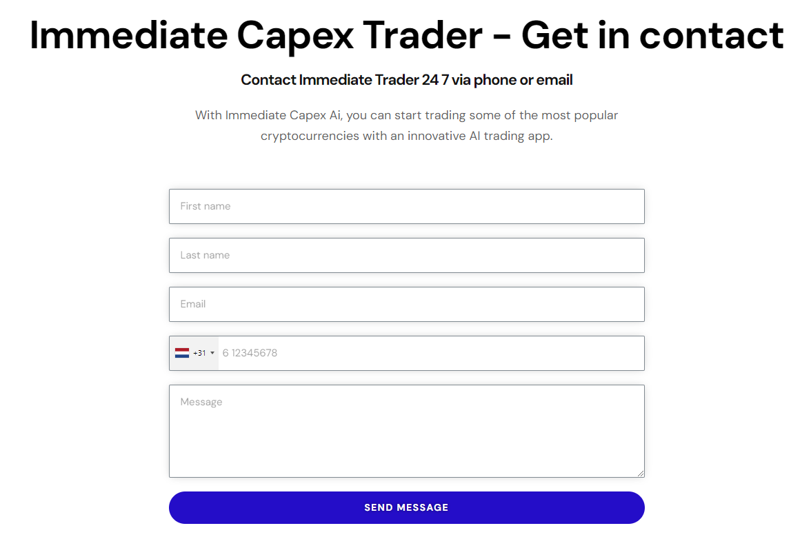 Immediate iFex Ai kapcsolatfelvétel Immediate iFex Ai kapcsolatfelvétel