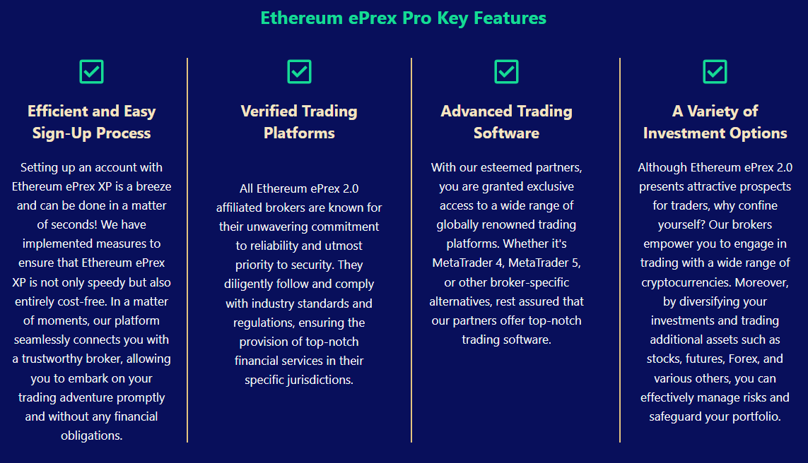 Ethereum ePrex 2.0 key features Ethereum ePrex 2.0 key features