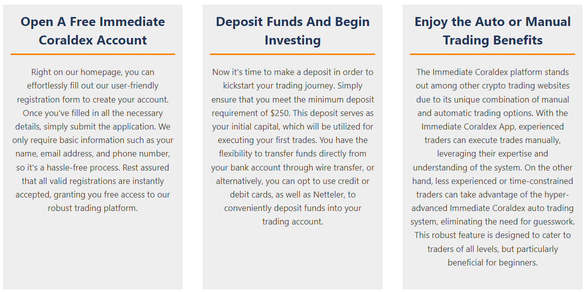 Immediate Coraldex open account Immediate Coraldex open account