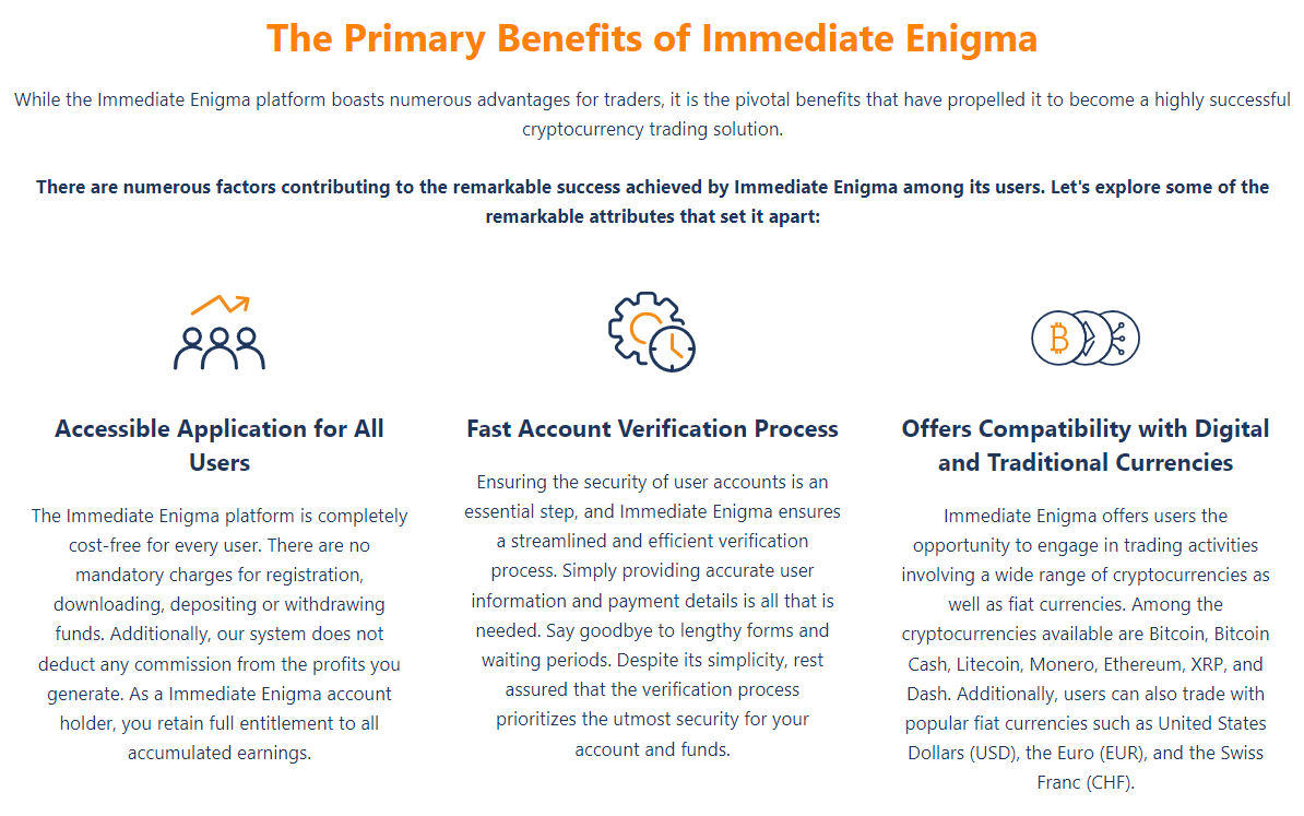 Immediate enigma benefits Immediate enigma benefits