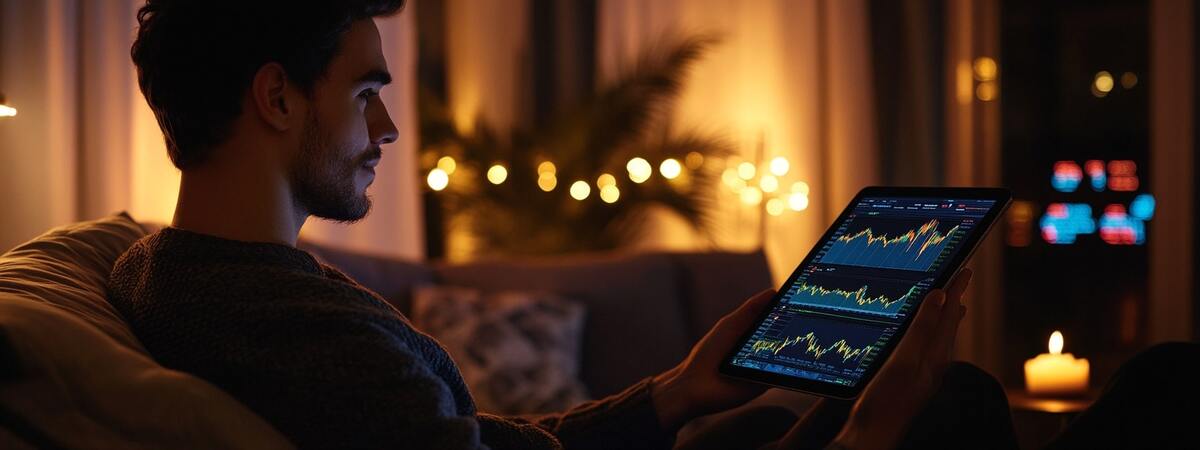 Chain Imitrex 600 Trader Analyzing Charts at Night (1)
